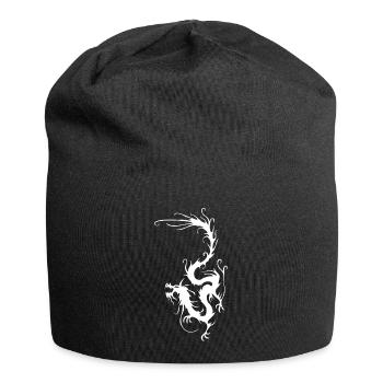 Dragon de fumée blanche - Bonnet en jersey - noir - Devant