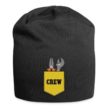 Handwerker Crew Hausbau Team Mannschaft Eigenheim - Jersey-Beanie - Schwarz - Vorne