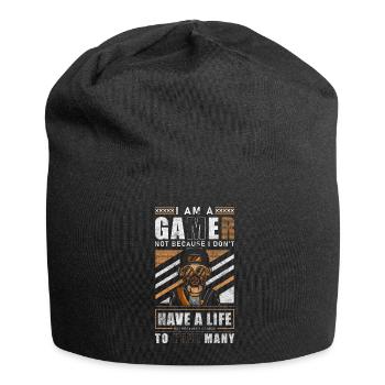 Zocker Spieler Liga Game - Jersey-Beanie - Schwarz - Vorne