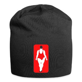 grosse femme en maillot de bain - Bonnet en jersey - noir - Devant