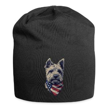 West Highland White - Jersey-Beanie - Schwarz - Vorne