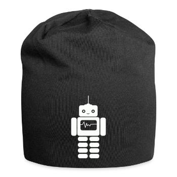roboter - Jersey-Beanie - Schwarz - Vorne