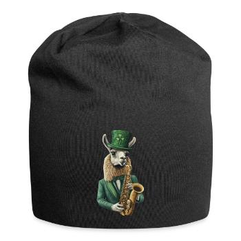 Lama - Jersey-Beanie - Schwarz - Vorne