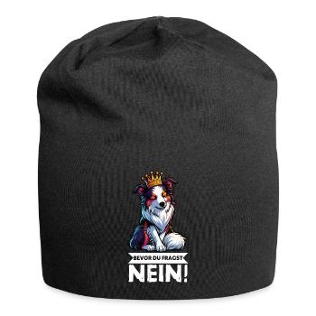 Avant que vous ne demandiez : Berger australien Aussie Aussie - Bonnet en jersey - noir - Devant