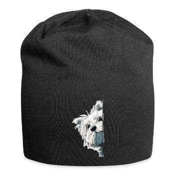 Westie Terrier Spieur Mignon Amoureux des Chiens Produits dérivés - Bonnet en jersey - noir - Devant