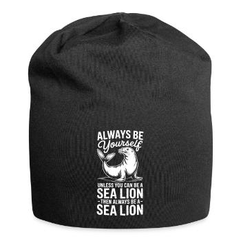Sea Lion Sayings Sea Lion Funny Sea Lion Gift - Jersey Beanie - black - Front