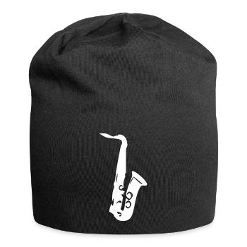 Saxophone Music Gift Musician - Jersey Beanie - black - Front