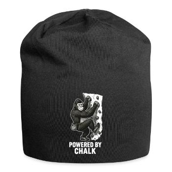 Gorilla Bouldering – Powered by Chalk Saying - Jersey Beanie - black - Front
