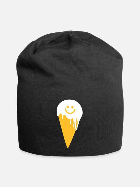 happy ice cream - Jersey-Beanie - Schwarz