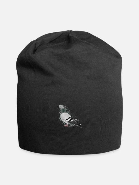 Pigeon Bird Bird Lover Birdwatcher - Jersey Beanie - black