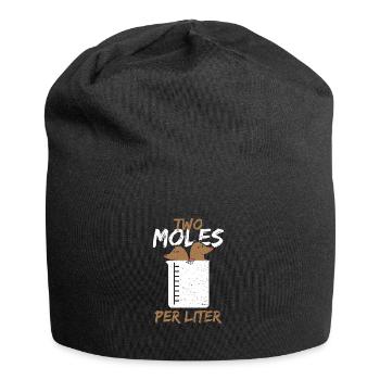 Two Moles Per Liter - Wissenschaften - Jersey-Beanie - Schwarz - Vorne