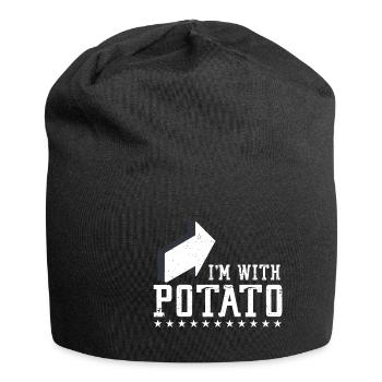 Funny I'm With A Potato - Jersey-Beanie - Schwarz - Vorne