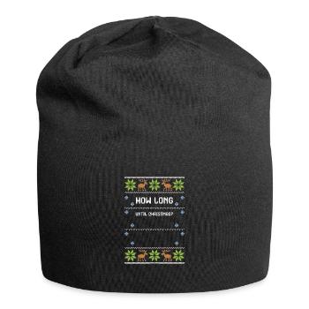 How Long Until Christmas? - Jersey-Beanie - Schwarz - Vorne