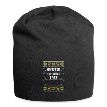 Hamster Christmas Tree - Jersey-Beanie - Schwarz - Vorne