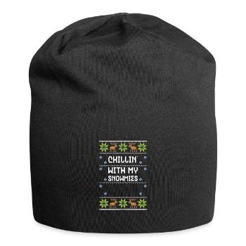 Chillin' With My Snowmies - Jersey Beanie - black - Front