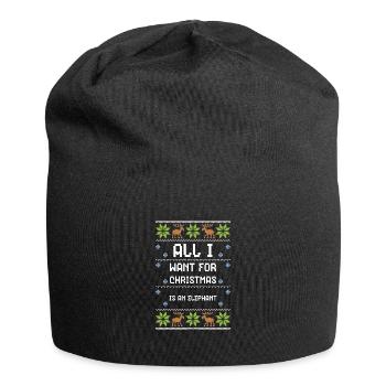All I Want For Christmas Is An E... - Jersey-Beanie - Schwarz - Vorne