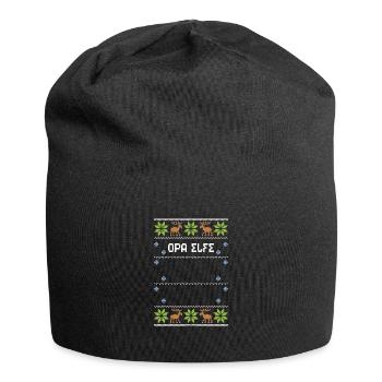 Opa Elfe - Ugly Christmas - Jersey-Beanie - Schwarz - Vorne