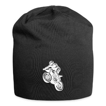 Motorrad Rennsport Offroad Sprung Geländefahrt - Jersey-Beanie - Schwarz - Vorne