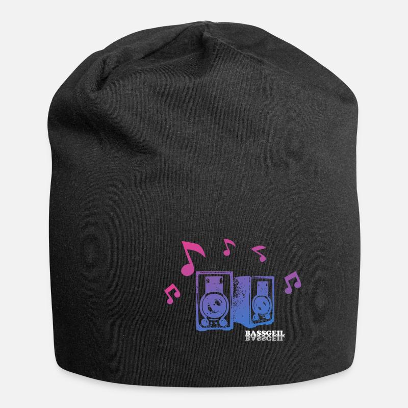 Dj - Jersey-Beanie - Schwarz