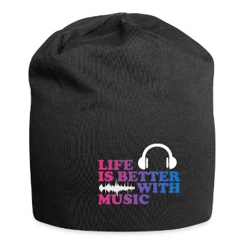 Music helps - Jersey Beanie - black - Front