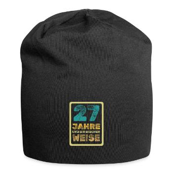 Weisheit 27 - Jersey-Beanie - Schwarz - Vorne