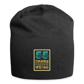 55 - Jersey-Beanie - Schwarz - Vorne