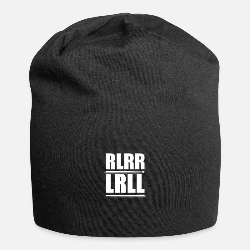 RLRR LRLL Schlagzeuger Musiker Geschenkidee - Jersey-Beanie - Schwarz
