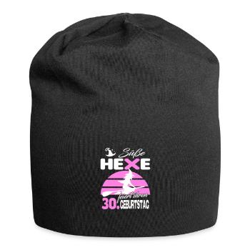30 Jahre Geburtstag Frau Hexe Süß Süss Jahrestag - Jersey-Beanie - Schwarz - Vorne