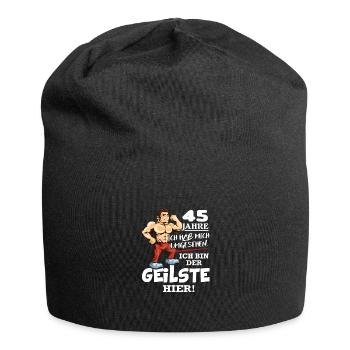 Geburtstag 45 Jahre Der Beste Geilste Chef KIng - Jersey-Beanie - Schwarz - Vorne