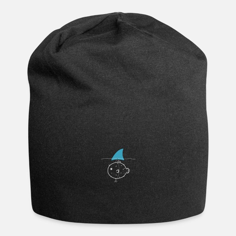 fisch Haifischflosse - Jersey-Beanie - Schwarz