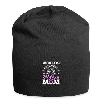 World's greatest yorkie mom - Jersey Beanie - black - Front