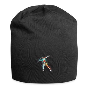 Splash javelin thrower design for Javelinist - Jersey-Beanie - Schwarz - Vorne