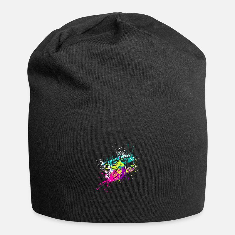 Splash art Dinosaur Ankylosaurus head - Jersey-Beanie - Schwarz