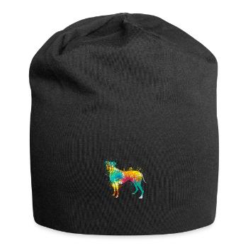 colorful splash art dog lover Boxer Dog - Jersey-Beanie - Schwarz - Vorne