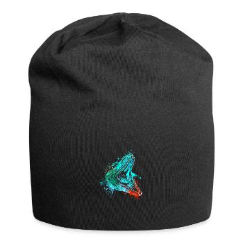Splash art Marine Dinosaur mosasaurus tête - Bonnet en jersey - noir - Devant