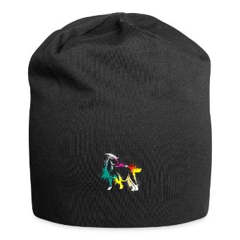 Colerfull Splash Art Farm animaux Chèvre - Bonnet en jersey - noir - Devant