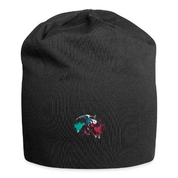 Colerfull Splash Art Farm animals Goat head - Jersey Beanie - black - Front