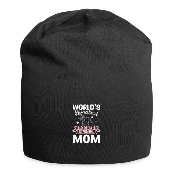 World's greatest cocker spaniel mom - Jersey Beanie - black - Front