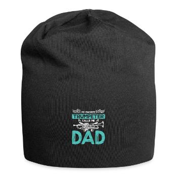Trumpeters My favorite trumpeter calls me dad - Jersey Beanie - black - Front