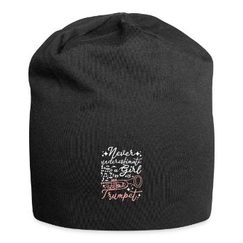 Ne sous-estimez jamais une fille avec une trompette - Bonnet en jersey - noir - Devant