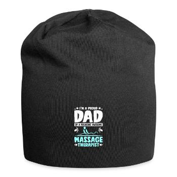 Fathers day dad of a awesome Massage therapist - Jersey-Beanie - Schwarz - Vorne