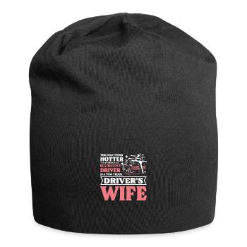 Hotter than a Tow truck driver is a Tow truck wife - Jersey Beanie - black - Front