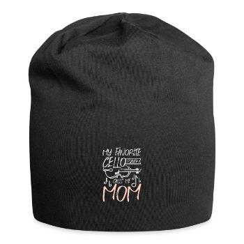 Mothers day, My favorite cello player calls me mom - Jersey Beanie - black - Front