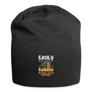 Easily distracted by banana bread - Jersey-Beanie - Schwarz - Vorne