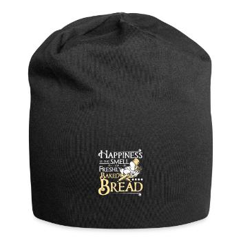 Happiness is the smell of baked bread - Jersey-Beanie - Schwarz - Vorne
