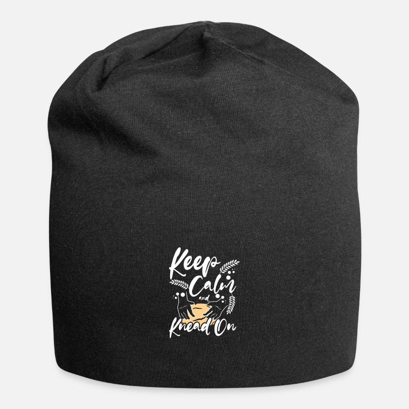 Baking bread, keep calm and kneed on - Jersey-Beanie - Schwarz