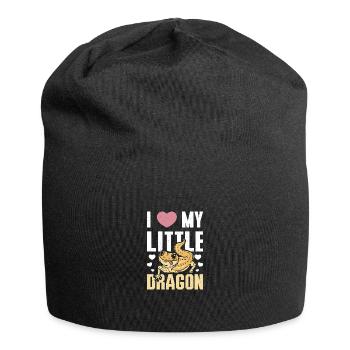 I love my little bearded dragon - Jersey Beanie - black - Front