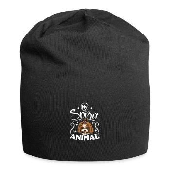 Shih tzu est mon animal spirituel - Bonnet en jersey - noir - Devant