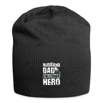 Husband dad falconer hero - Jersey Beanie - black - Front