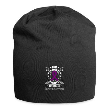 This family fights together, epilepsy awareness - Jersey Beanie - black - Front